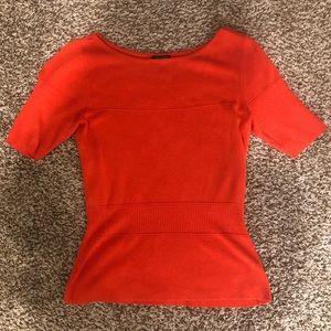 Ann Taylor Orange Fitted Top